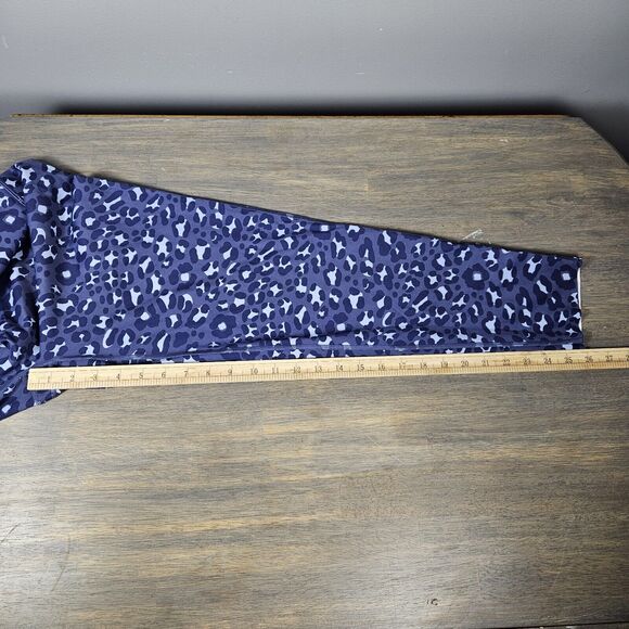 Offline By Aerie High Rise 7/8 Legging Blue Leopard Print Size XL Athleisure Gym - Picture 5 of 5